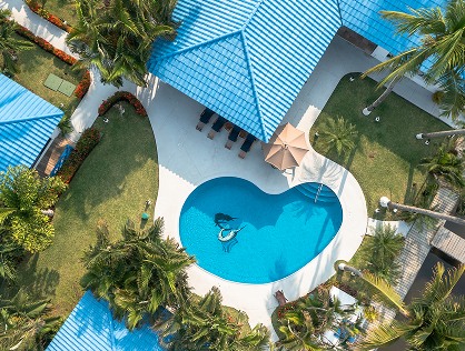 Resort pool aerial
