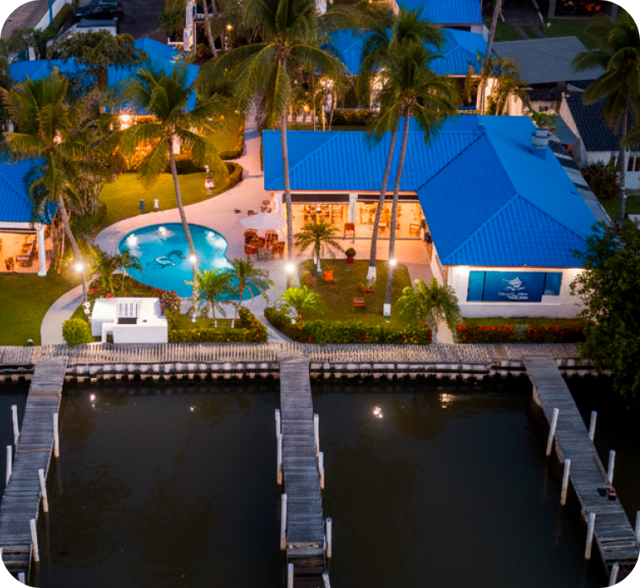 Pacific Fins Resort aerial view